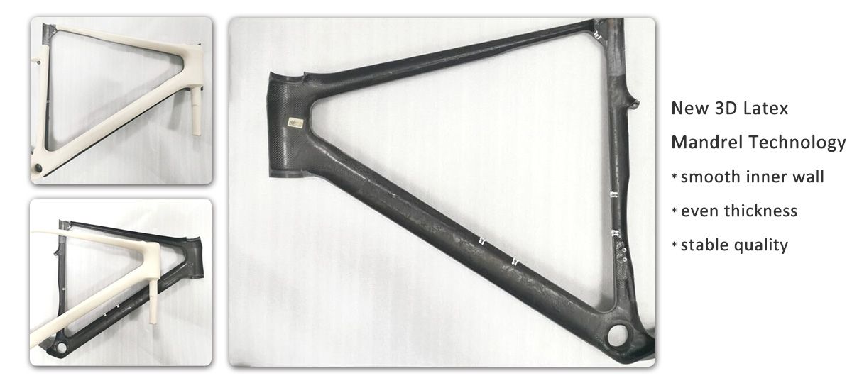 LightCarbon frame 3D latex mandrel technology